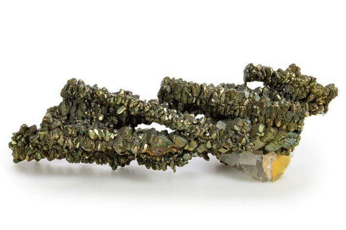 Iridescent Marcasite Stalactite with Barite - Linwood Mine, Iowa #324786